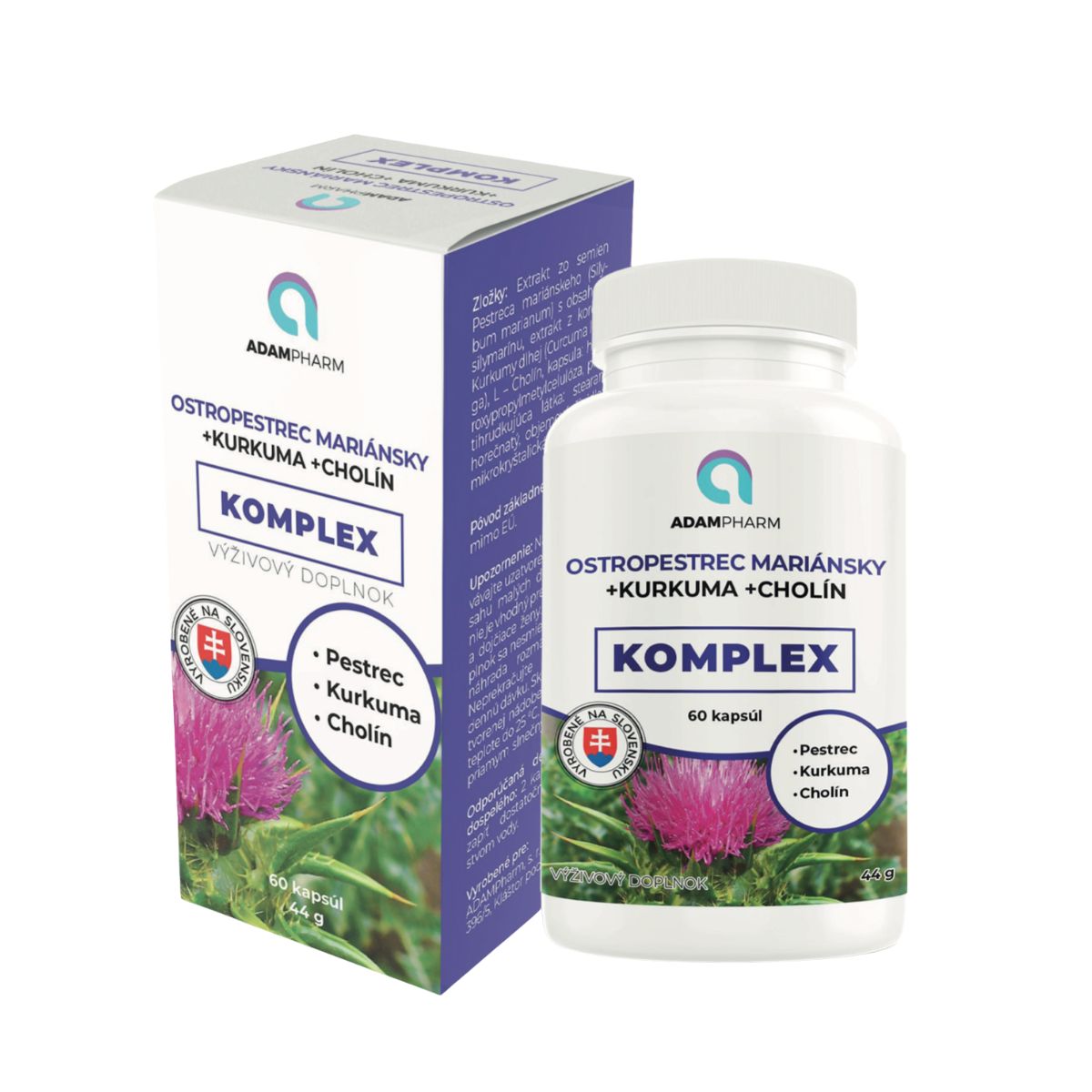 ADAMPharm, Ostropestrec Mariánsky, 60 kapsúl - Image 2